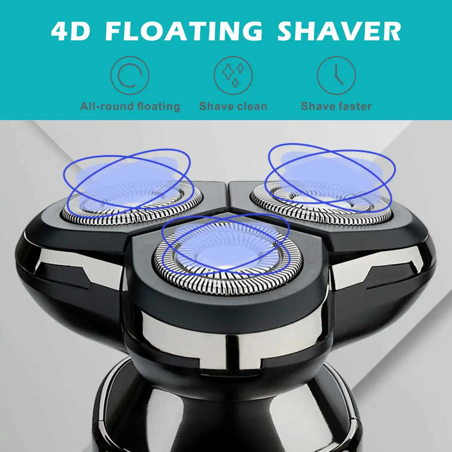 Electric Shaver Wireless Use 4D Electric Razor Men USB Rechargeable Men\'s Shaving Machine Waterproof With Charging Base