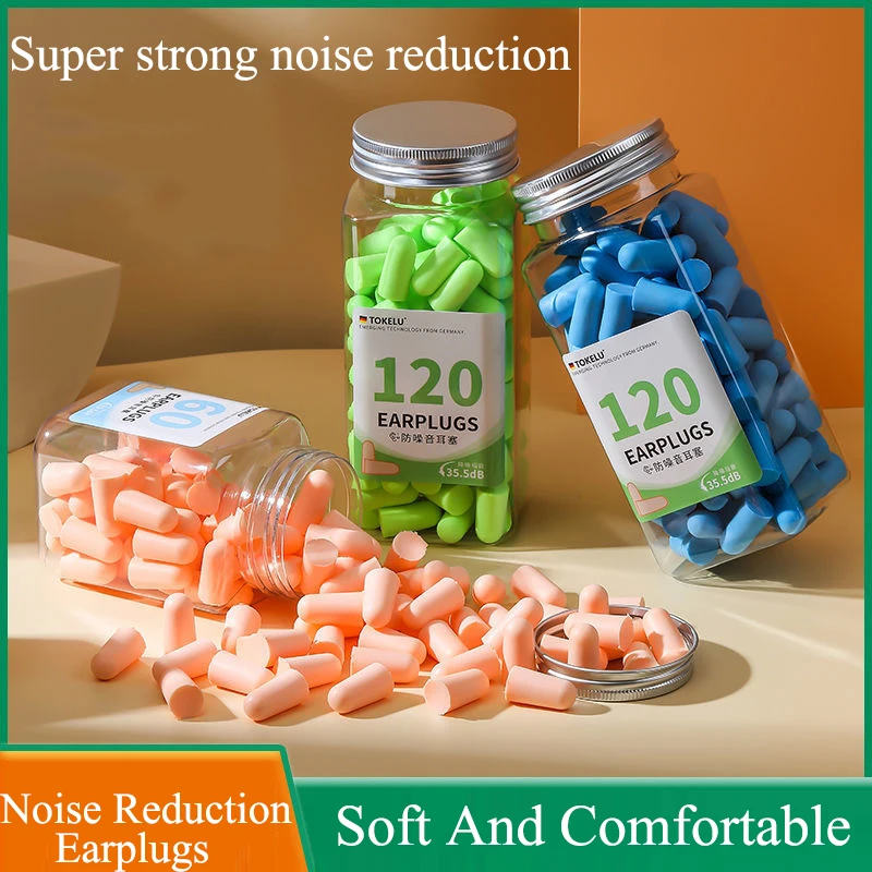 

24/60 pcs Earplugs Noise Reduction Protection Sound Insulation Foam Soft Sleep Cancelling Anti Bruit Earplug Sleeping Ear Plugs