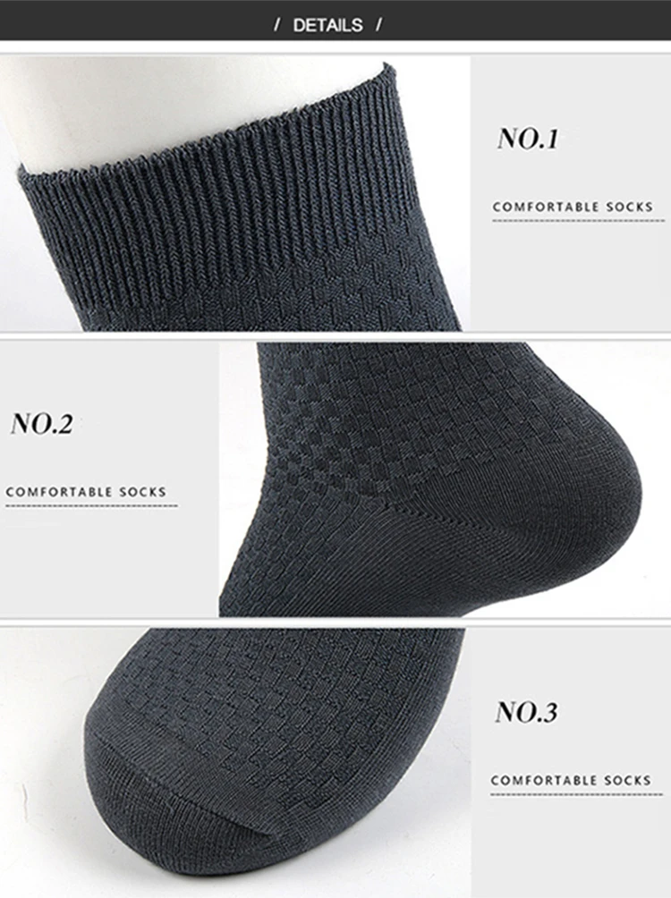 10 Paare/los männer Bambus Faser Socken 2025 Neue Kompression Herbst Lange Schwarz Business Casual Mann Kleid Socke Geschenk Plus größe 42-45 – Detail 14