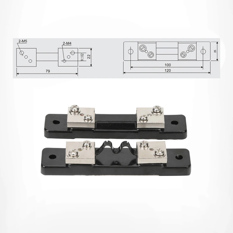 Resistenza di Shunt del tester corrente 10A-50A/75mV di Shunt esterno FL-2 per amperometro digitale amp voltmetro wattmetro