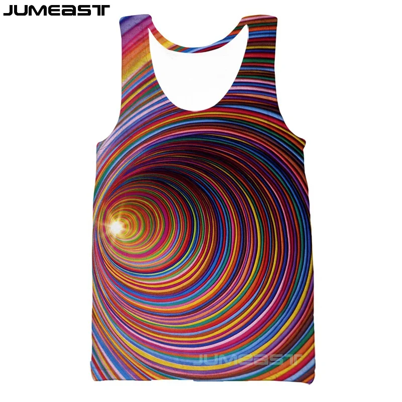 

Jumeast Men Women 3D Vest Visual Illusion Night Streetwear Harajuku Oversized Short Sleeve Sport Pullover Summer Tank Tops Tees