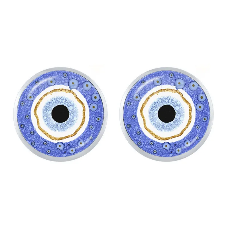 New Fashion Cute Blue Evil Eye Earrings Mini Simple Turkey Glass Cabochon Earrings For Women Party Jewelry Gift