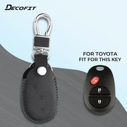 Leather Key Cover for Toyota Sienna Tacoma Tundra Sequoia Remote Replacement Case Car Styling Keychain Keybag Shell Fob