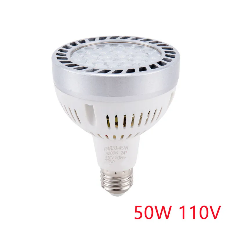 

LED PAR30 220v 50w 110v High Output Medium Bay LED Bulb, 45W 4500 Lumens, Nature White (4000K), Metal Halide, CFL & Haloge