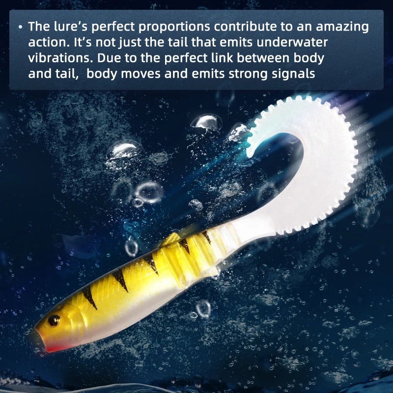 Meredith Cannibal Wobbler Shad Silicona – 18cm para depredadores - imagen 4