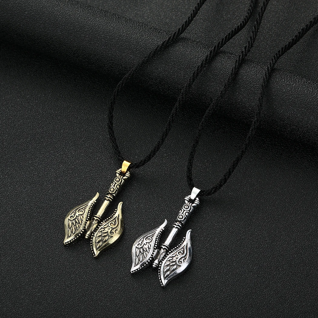 Handmade Ancient Egypt Necklace Pendants Moth Dragon Geometric Ethnic Pagan Jewely Amulet Men Necklace Collar