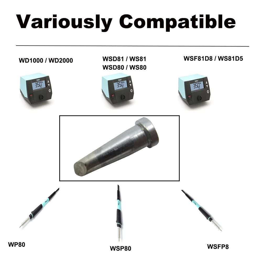 LTCC скос 3,2 мм сменный наконечник для паяльника WELLER WP80 WSP80 WSFP8 WD1000 WD2000 WSD81 WS81 WSF81D8 WS81D5 ручной Утюг