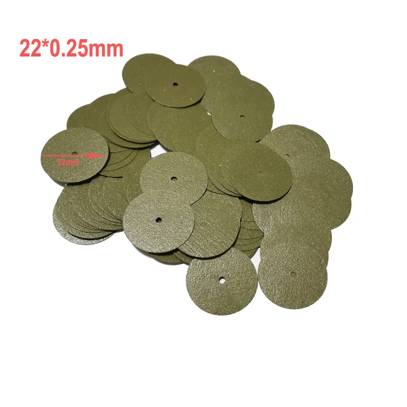 100PCS Dental Lab Ultra Thin Separating Discs Abrasives For Metal Ceramic Crown Cutting Polishing Jewelry Buffing 22X0.25mm