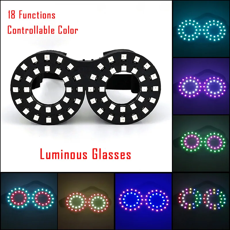 

Colorful LED Luminous Glasses LED Light Up Eyeglasses for Bar DJ Party Christmas Birthday New Year Costume Decoration LED Glasse