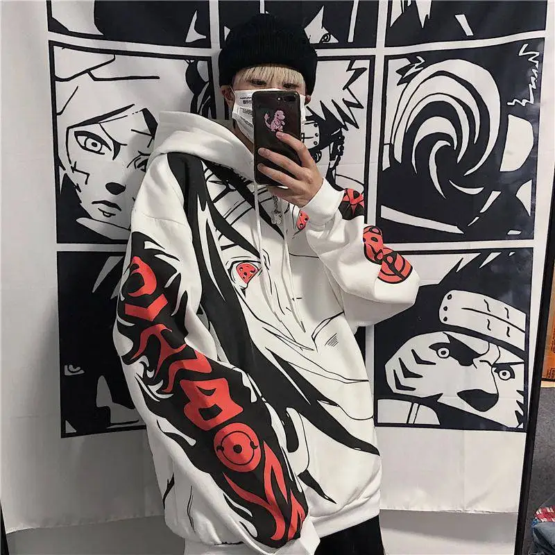 2021 Anime Couples Hoodies Streetwear Autumn Casual Loose New-Fashion Style Streetwear Sweatshirt Brand Tops Plus size 5XL