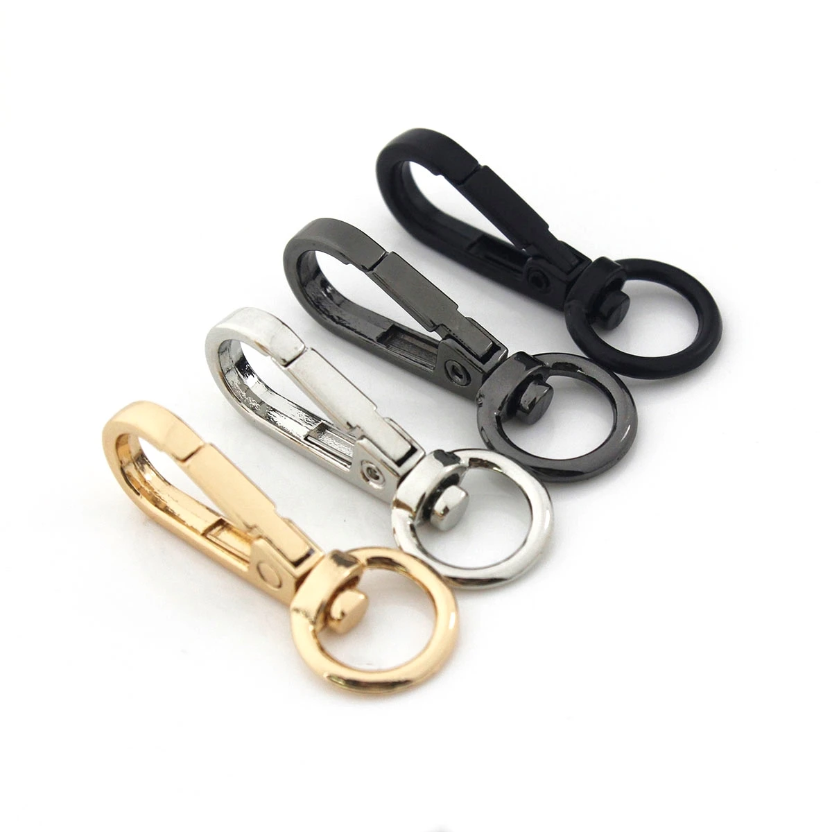 1pcs Metal Swivel O-ring Eye Snap Hook Trigger Clasps Clips for DIY Leather Craft Bag Strap Belt Webbing Keychain 42mm