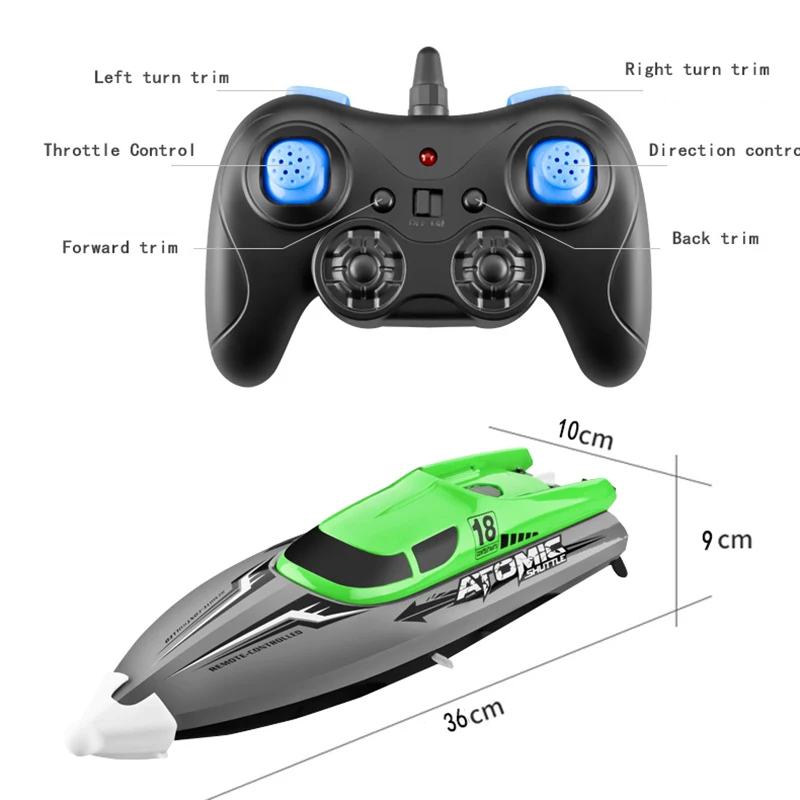 25km/h 2.4g RC Speed Boat Electric Toys for Adults Racing Small Remote Control Boats Speedboat Ship Boys Toys Children Kids Fast