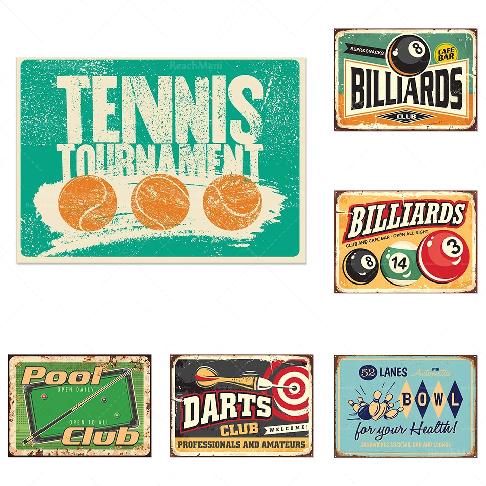 Retro sports pop art poster printing game room sports project printing art poster