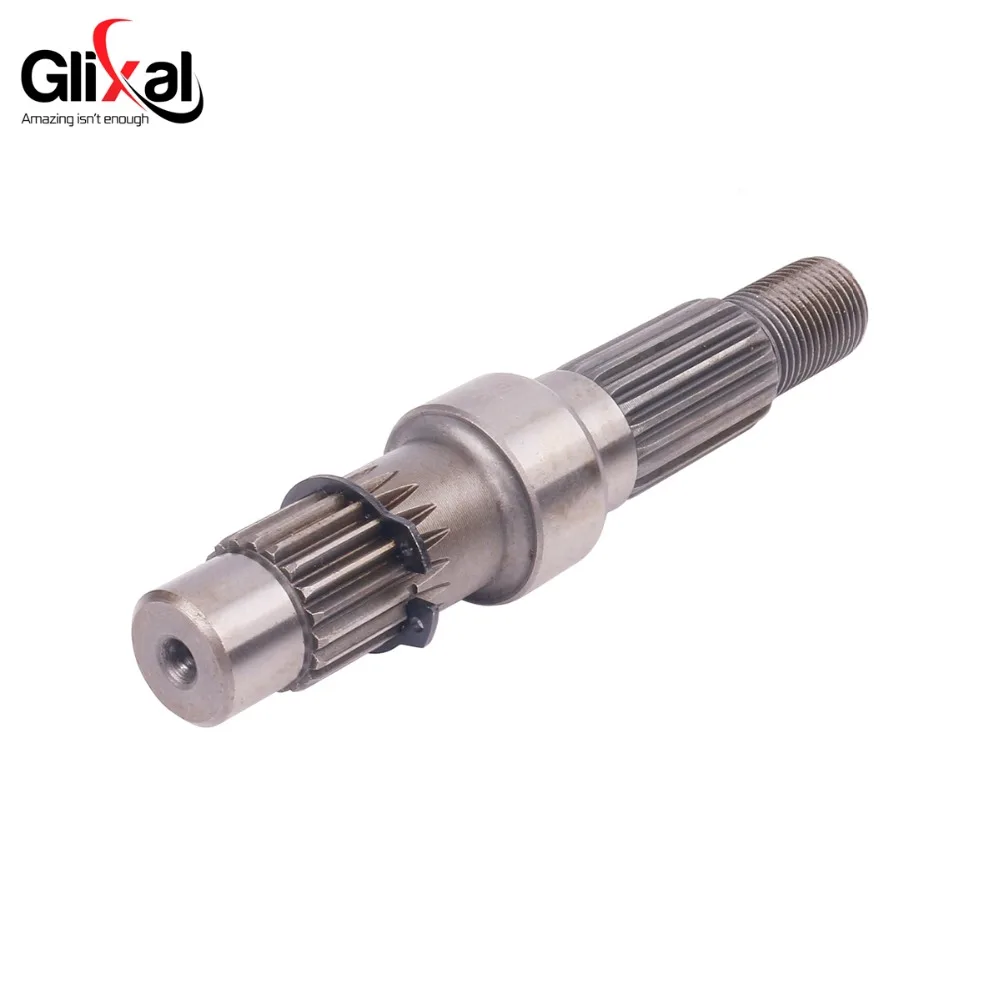 Glixal GY6 49cc 50cc 126mm Gearbox Output Final Drive Shaft for 139QMB 139QMA Rear Drum Brake 4-Stroke Scooter Moped ATV Go-Kart