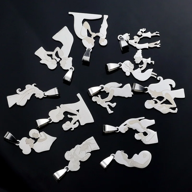 Stainless Steel Family Mom Charms Mother\'s Day Pendants for Diy Jewelry Making  Tone Charm Bracelet Necklace Accessories