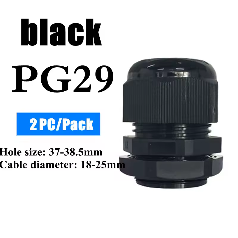 1/2/5/10pcs Waterproof Cable Gland Cable Entry IP68 PG7-PG36  White/Black Nylon Plastic Connector Joint - Image 7