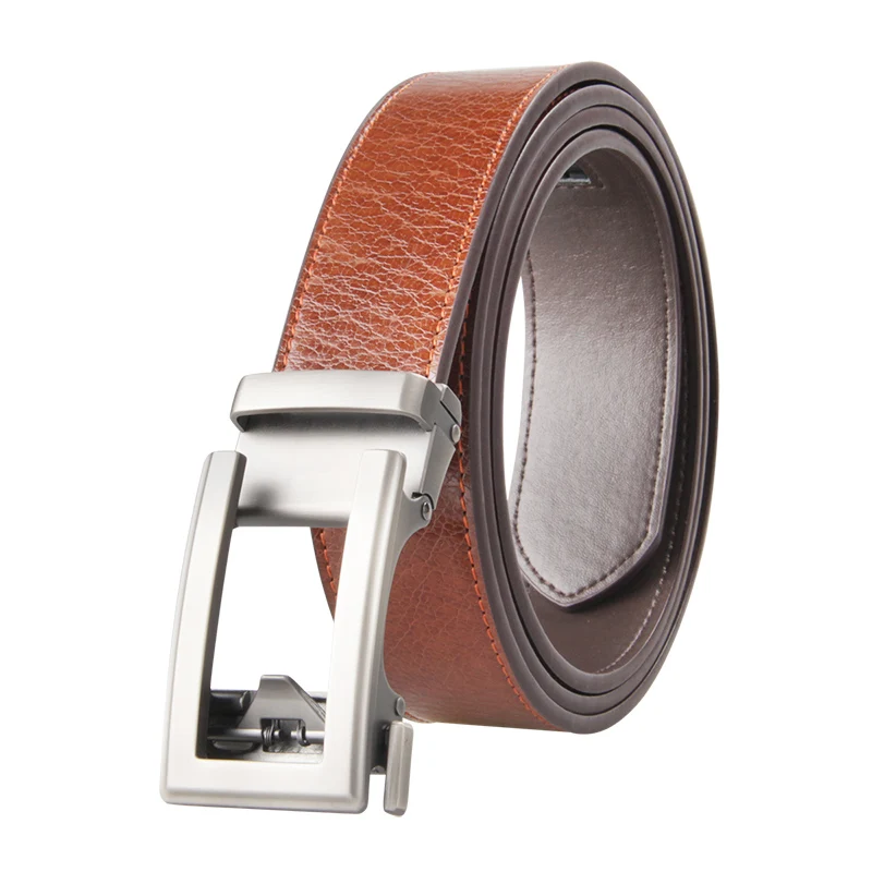 

Famous Brand Belt Men Genuine Luxury Leather Belts for Men Strap Male Metal Brown Leather Automatic Buckle Belts Men 3.5CM Width