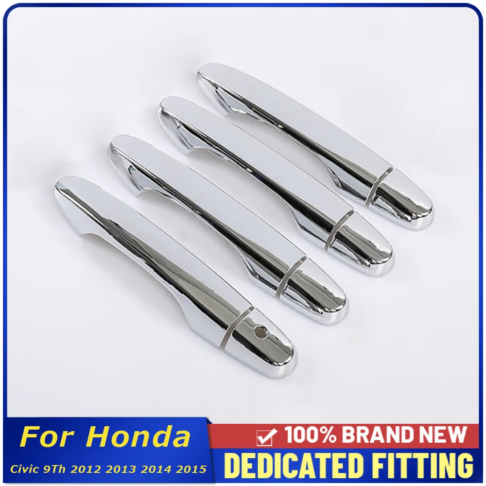 

For Honda Civic 9Th 2012 2013 2014 2015 ABS Chrome Car Outer Door Handle Cover Trims Door Handle Catch Molding Garnish