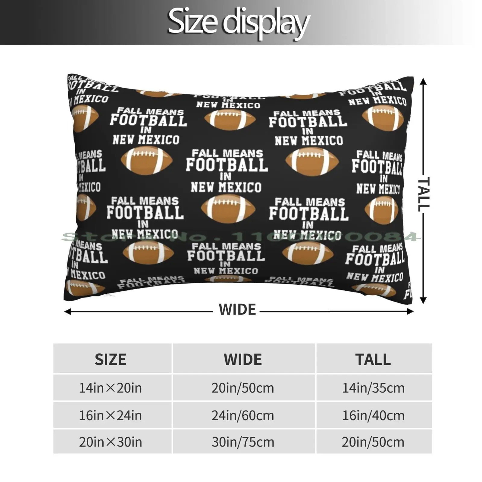 Fall Means Football In New Mexico Pillow Case 20x30 50*75 Sofa Bedroom Massinissa Kabyle Amazigh Berber Algeria Tunisia Morocco