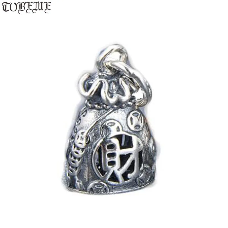 100% 925 Silver Tibetan Money-bag Charm Good Luck Charm Small Pendant DIY Jewelry Bracelet-Charm