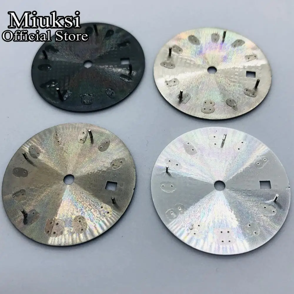 Miuksi 31mm watch dial luminous fit NH35 ETA 2836 2824 Mingzhu DG2813 3804 Miyota 8205 8215 821A movement