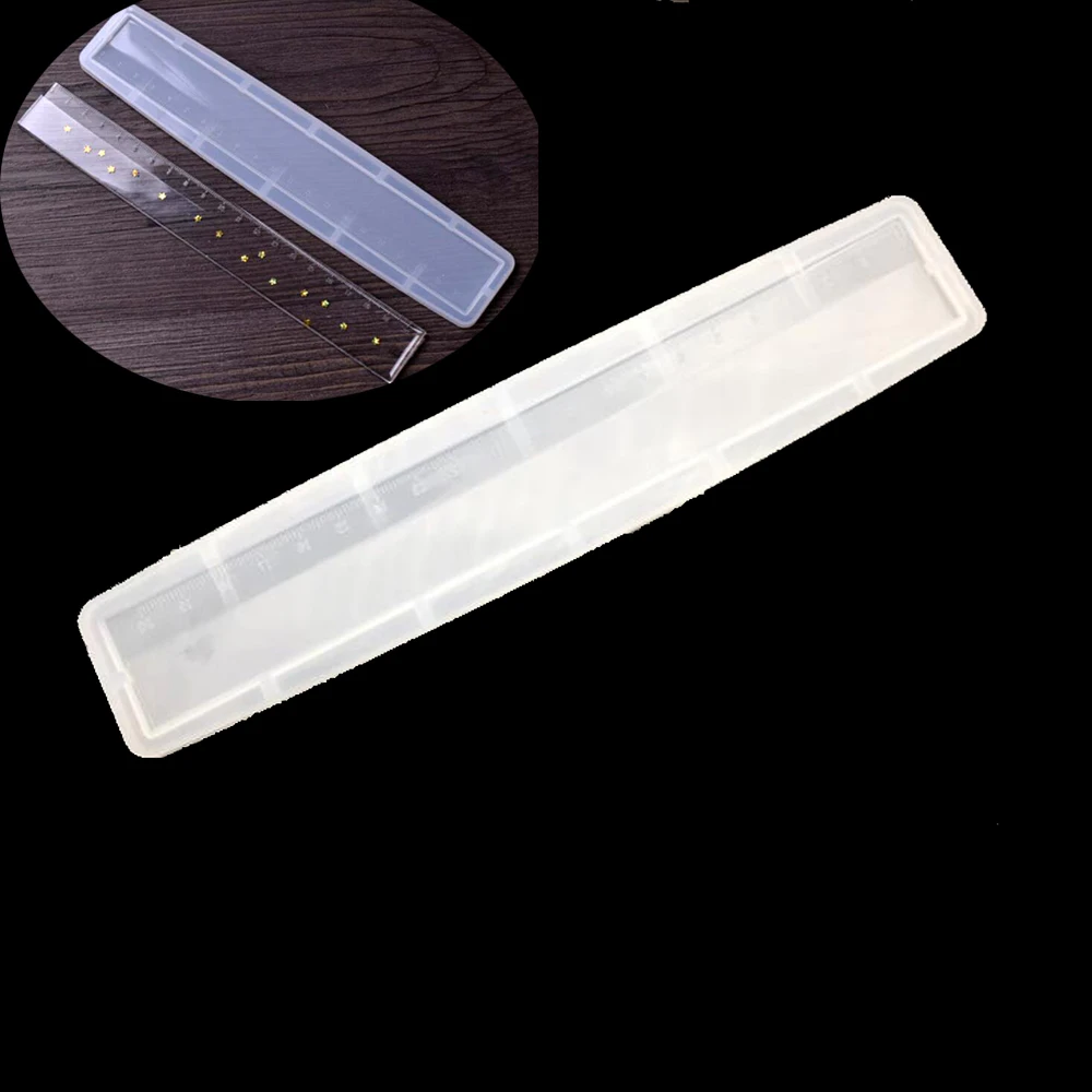 20CM ruler Rectangle Transparent Silicone Mold for jewelry UV Resin epoxy Silicone Mould DIY handmade Craft tool making