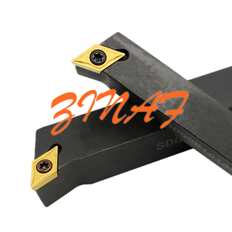 Резец для наружной обточки SDQCR1010H07, SDQCR1212H07, DCMT070204, DCMT070208, карбидная вставка для токарного станка бар, режущий инструмент с ЧПУ, 1 шт.