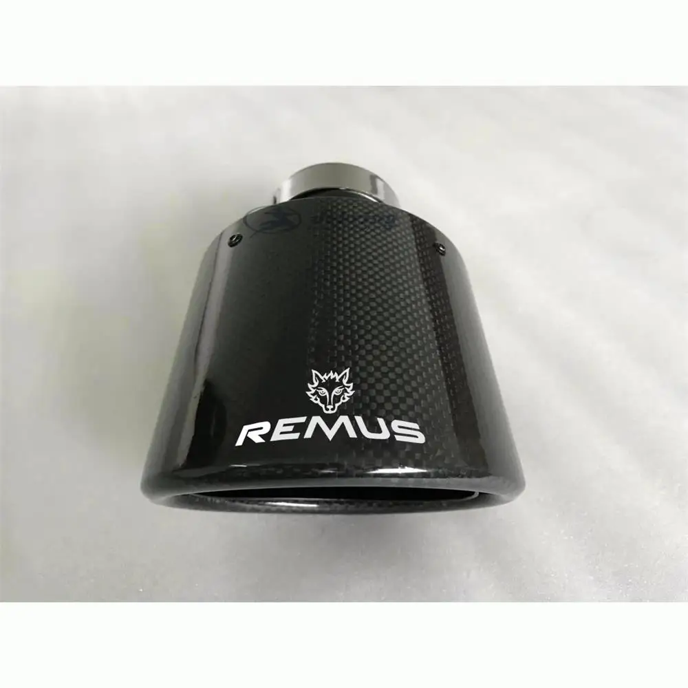 1pcs car exhaust REMUS pipe modified 105 mm 115 mm Large diameter nozzle bright cawide oval  carbon fiber car exhaust muffler