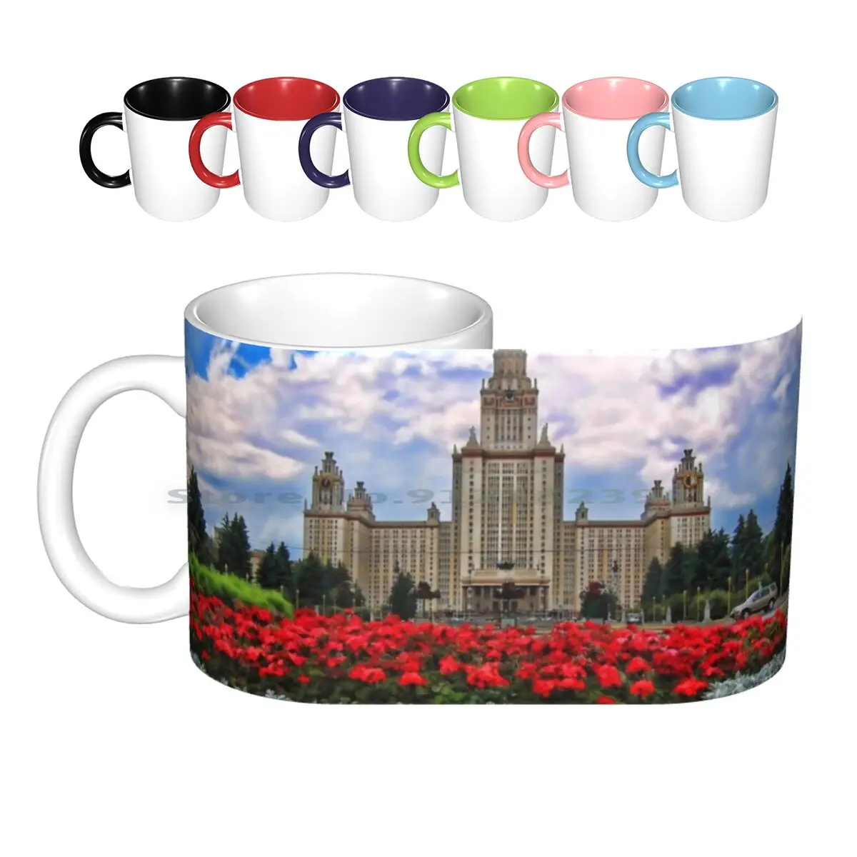 Moscow State University , Russia Ceramic Mugs Coffee Cups Milk Tea Mug Russia Europe Moscow University State Creative Trending