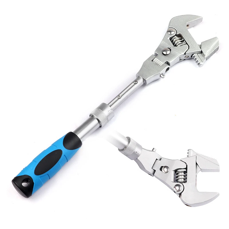 

10-Inch Ratchet Adjustable Wrench 5-in-1 Torque Wrench Can Rotate and Fold 180 Degrees Fast Wrench Pipe Wrench Repair Tool