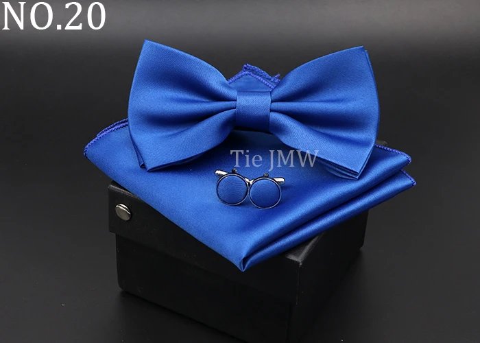 Herren Klassische Helle Farbe Bowtie Set Grün Rosa Blau Rot Fliege Manschettenknöpfe Hochzeit Krawatten Taschentuch Party Geschenk Krawatte Hemd zubehör – Detail 20