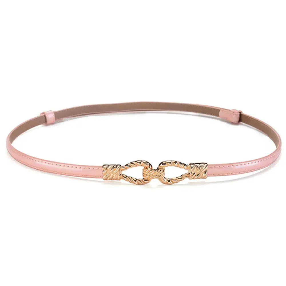 Fashion Design Leather Slim Belt Female Styles Skirt Decorative Hook Buckle Real Genuine Waistband Belts for Women FCO202