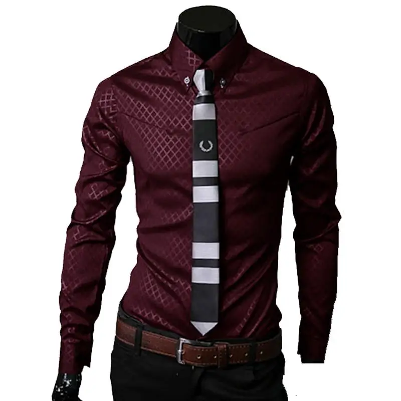 Men Plaid Shirts Plus Size 5XL 2021 Mens Dress Shirts Long Sleeve Slim Casual White Social Male Oversized Shirt Chemise Homme