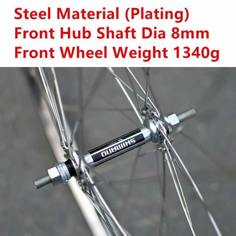 Old Style 26Inch*1/3/8 Stainless Steel Bike Wheel Set Modified Vintage Single Speed Front And Rear Bicycle Rims V-Brake 36H Hubs