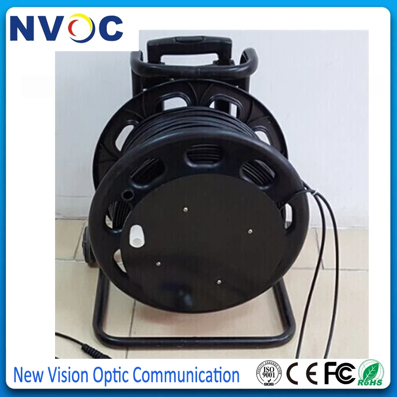 500M 12C 12Core SM G657A1 Field Tactical Fiber Optic Cable Reels Winding Drum with SC ST FC LC ODC Connector