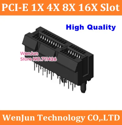 

High Quality PCI-E 1X 4X 8X 16X slot socket straight PCI-e 36pin/64pin/98pin/164pin connector slot