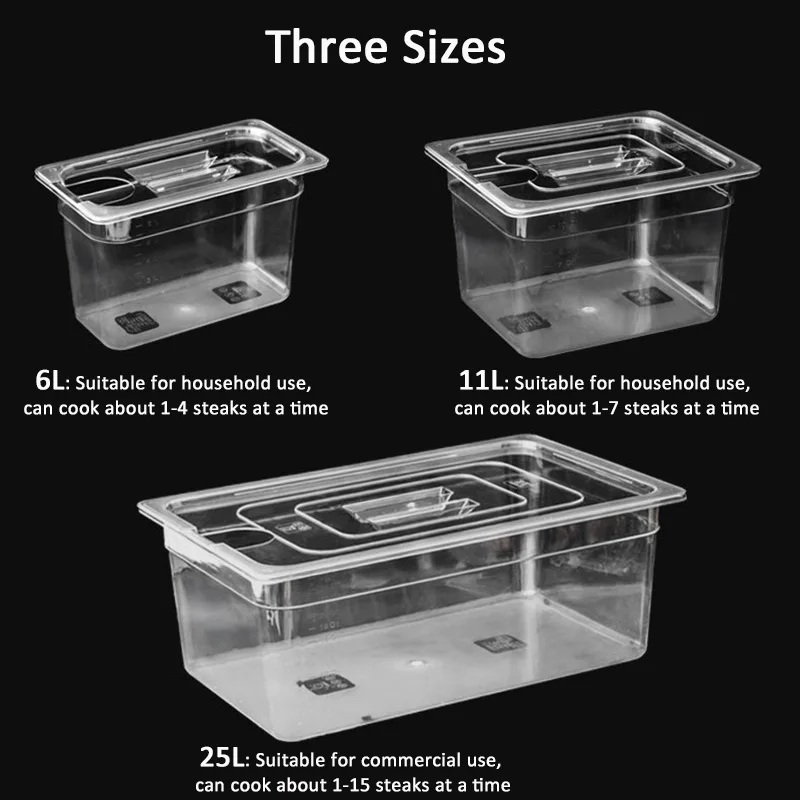 25L BPA-Free Sous Vide Cooking Container with Lid - Heat-Resistant for Precise Low-Temp Meals (Fits Most Immersion Circulators)