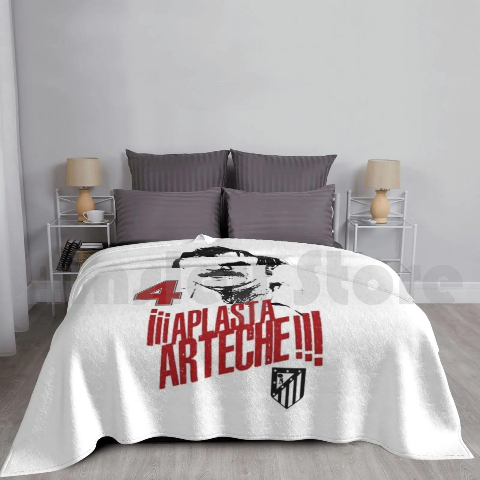 Crush Arteche !!! Blanket For Sofa Bed Travel Vicente Calderón Football Arteche Spain Luis