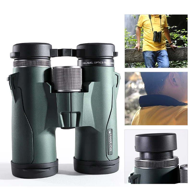 USCAMEL 10x42 8x42 HD BAK4 Binoculars Military High Power Telescope Professional Hunting Outdoor Sports Bird Watching Camping