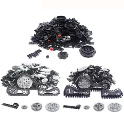 300-600Pcs/Lot High-Tech Link Chain with Beveled Reinforced Edge Tank Track Chain Track Rubber Stopper Parts MOC Brick Diy Toys