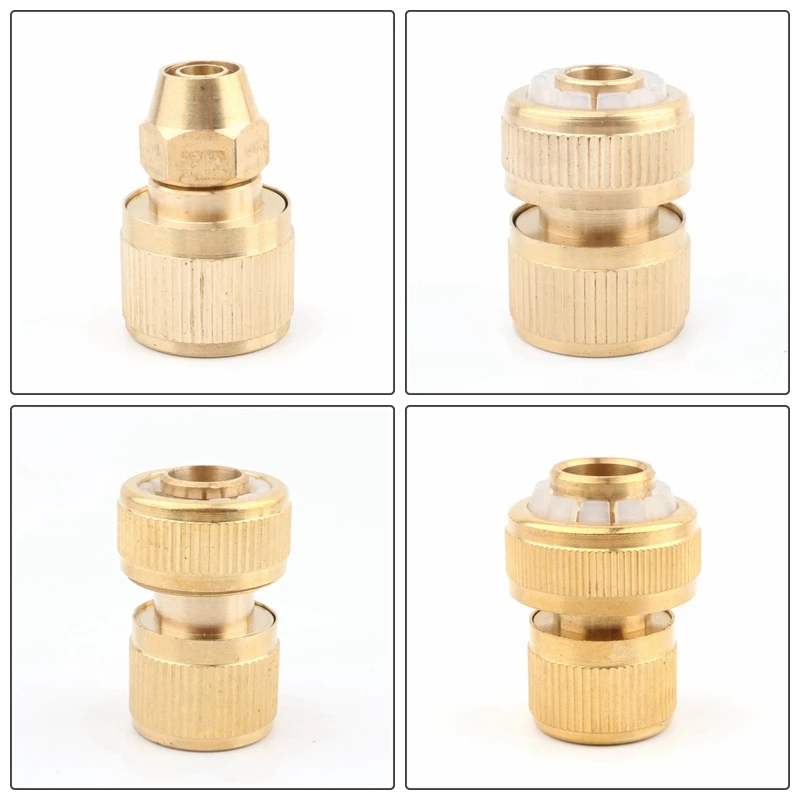 Brass  3/8 1/2 5/8 3/4 inch Garden Hose Quick Connector Water Gun Adapter Copper Irrigation Garden Hose Connector