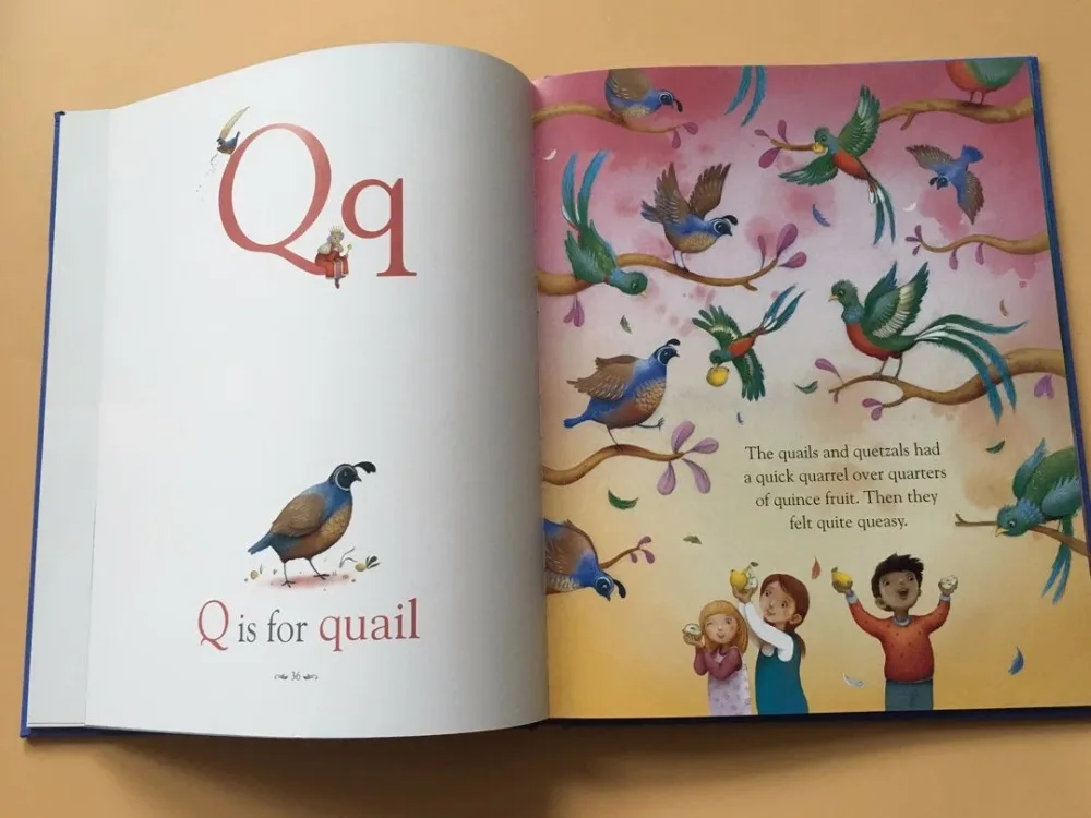 The Usborne-libro de cuentos de palabras en inglés con letras del alfabeto ilustradas, libro educativo de tapa dura, empaquetado en caja