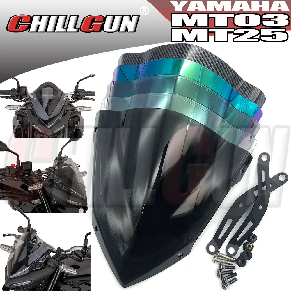 

Motorcycle Sports Touring Front WindScreen Windshield Viser Visor Wind Deflector Fits For YAMAHA MT25 MT03 2020 2021 MT-25 MT-03