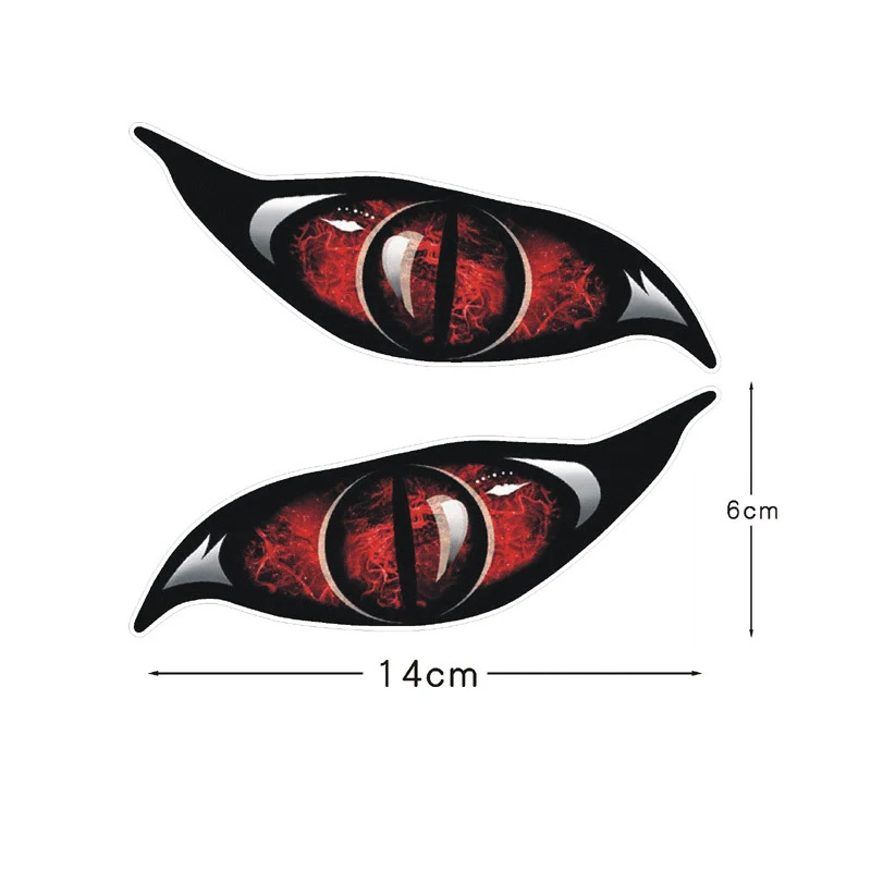 2 Pcs/Lot Car Stickers Personalized Styling Eyes Fierce Terrible Eyes Vinyl Decals for Motorcyle Bicycle Automobile 9 Styles