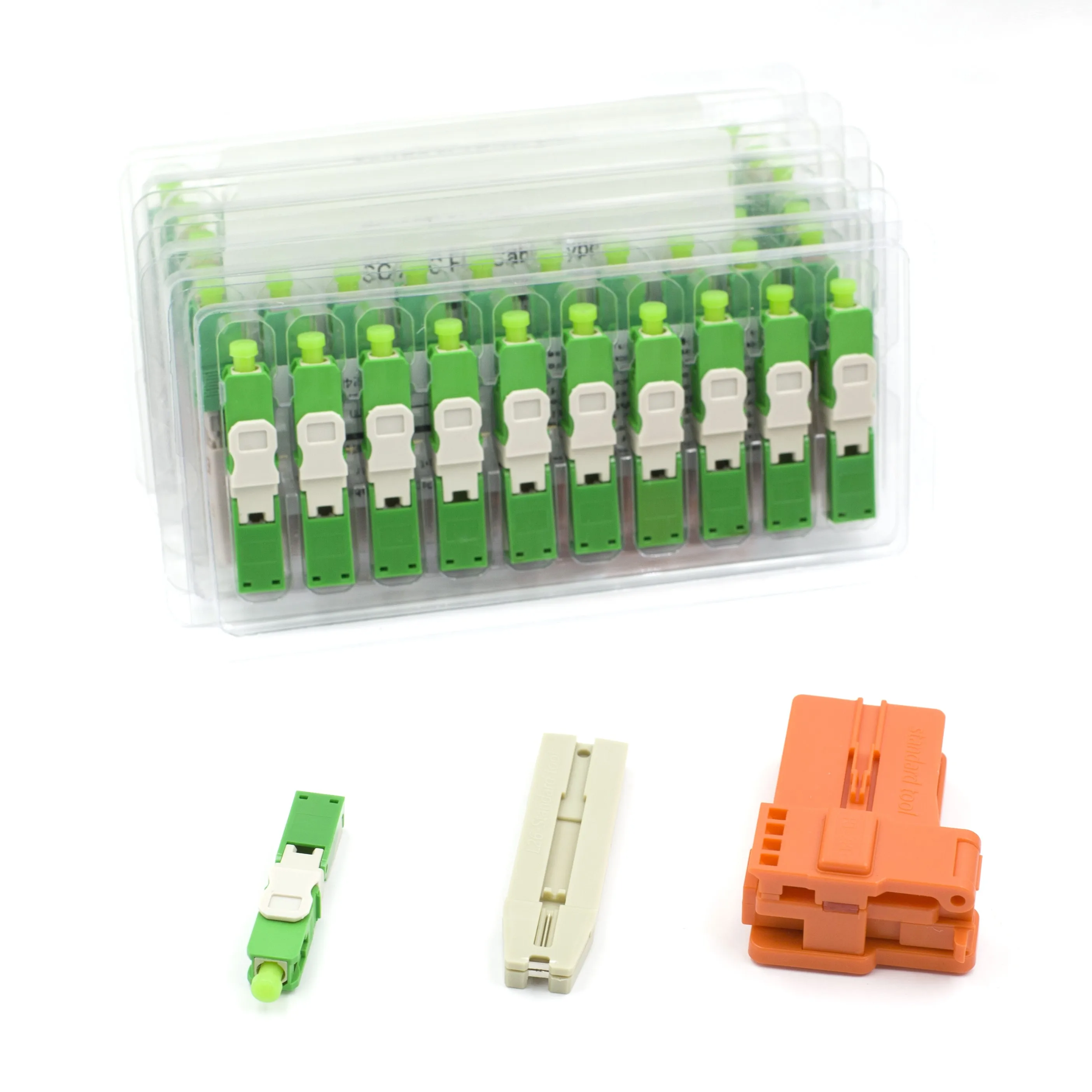 SC UPC Fiber Optic Fast Connectors Single Mode SC APC Fiber Optic Quick Connectors Mechanical Adapter for FTTH CATV Network