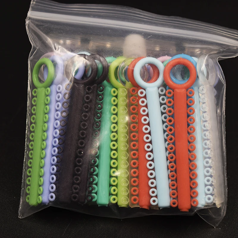 200sticks Dental Orthodontics Ligature Ties Elastic Rubber Bands Adult Mixing Color Dentist Materials