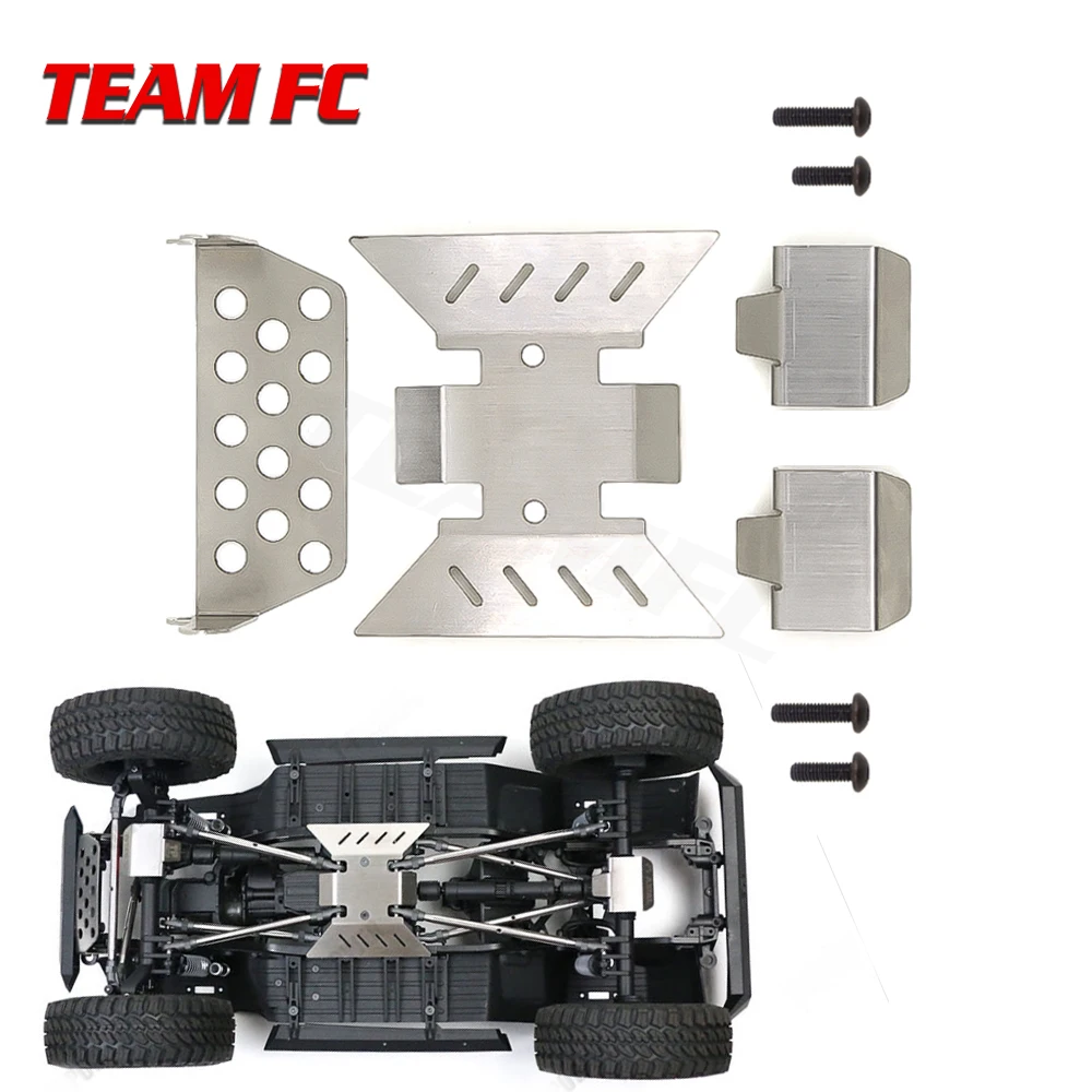 4PCS Stainless Steel Axle Protector Chassis Armor Skid Plate For RC Crawler Axial SCX10 III AXI03007 Upgrade Parts