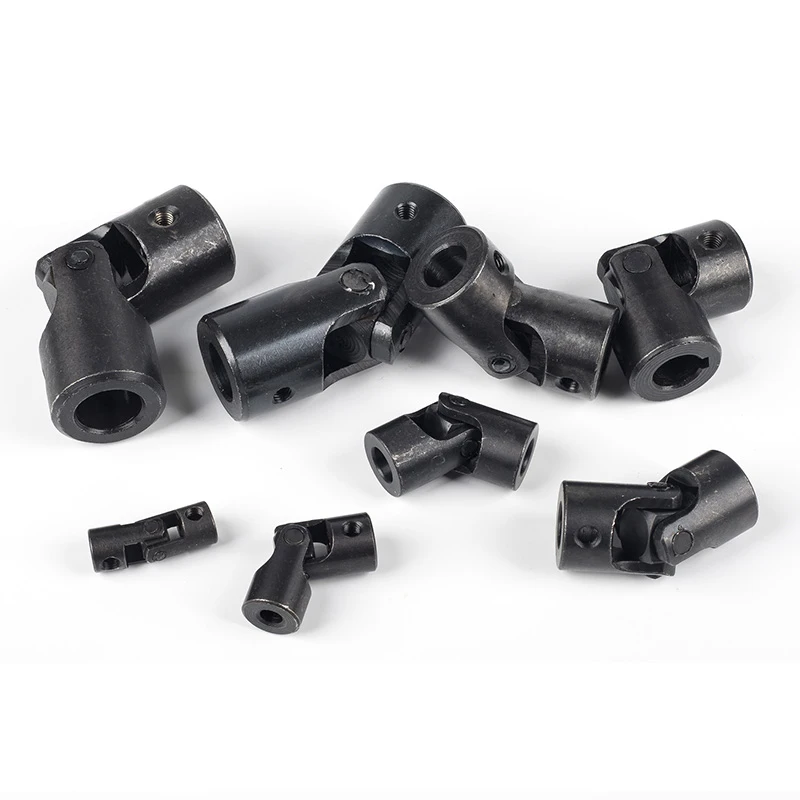 1pcs 10-35mm Metal Universal Joint Boat Metal Cardan Joint Gimbal Couplings Universal Joint Connector Black Plating With Keyway