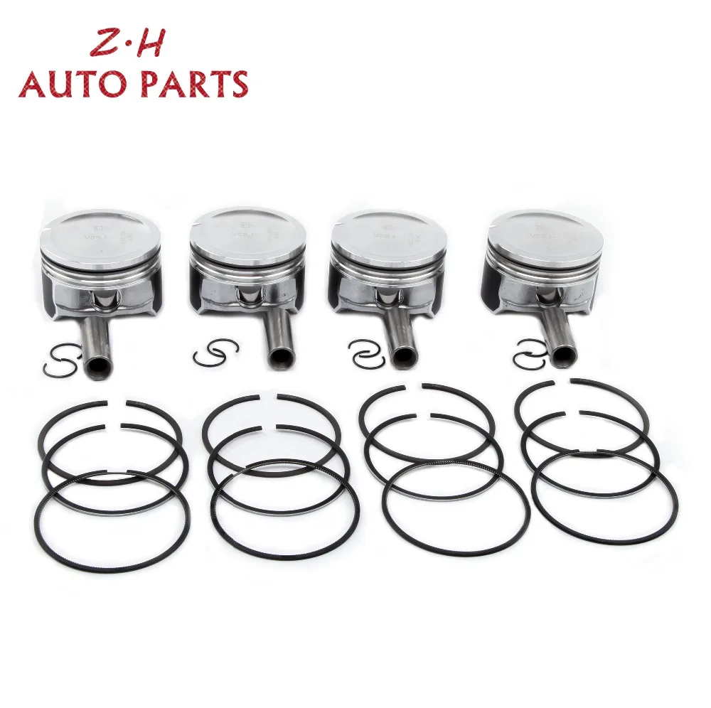 

4Pcs 81.0mm 06B 107 065 F STD Piston & Ring Kit For VW Beetle Golf MK4 Jetta Bora Passat B5 Audi A4 TT Pin 19mm 06B107065N