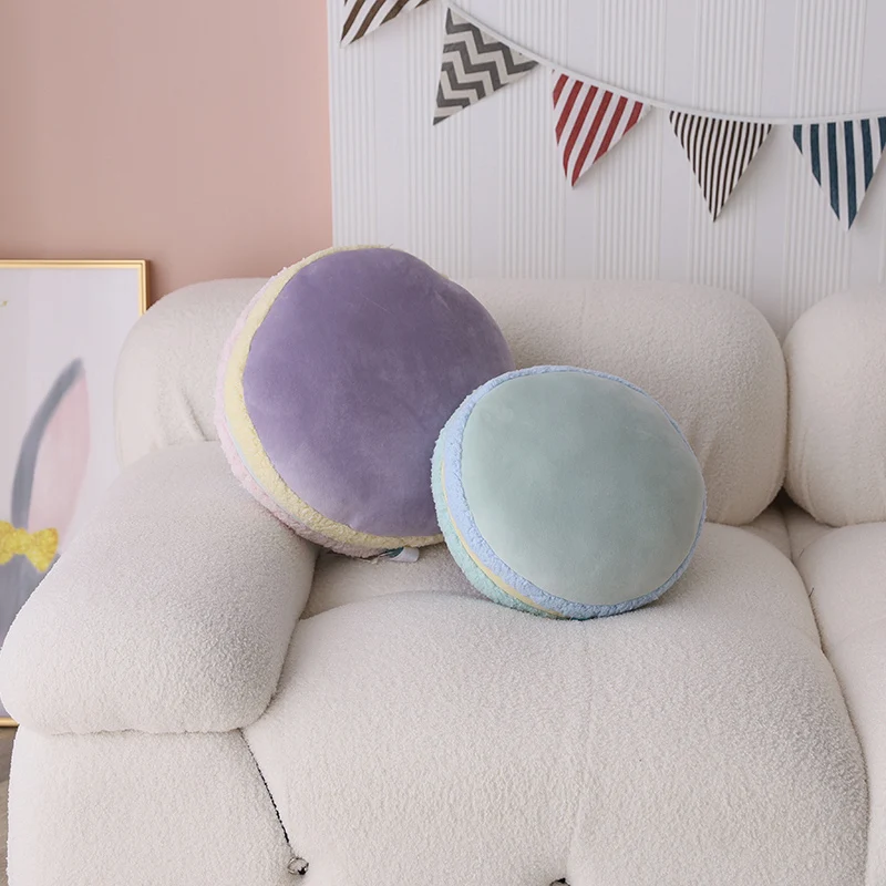 Peluche de macarrón de postre para niñas, almohada de aperitivos rellenos, regalos de cumpleaños